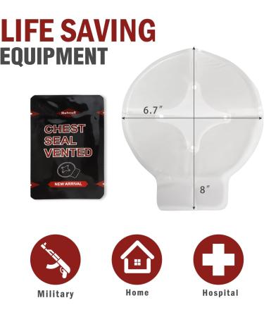 Vented Chest Seals for Open Chest Injuries - 2 Pack | IFAK Trauma Kit Dressing - Buy Online on GoSupps.com