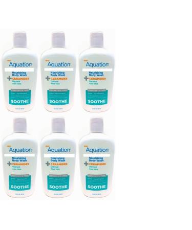 Aquation All Body Nourishing Body Wash with Ceramides Fragrance Free 15.6 oz(pack of 6)