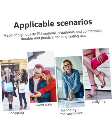 FOMIYES Arch Support Insoles - 2 Pairs Non-Slip Foot Care Cushions for Ladies | Transparent Comfort Shoe Inserts (22.2x7.1cm) - International Shipping Available - Buy Online on GoSupps.com