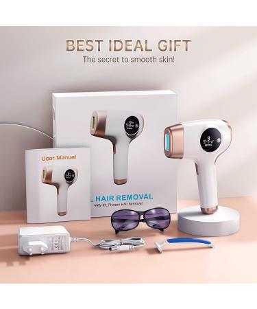 Aminzer IPL Hair Removal Device for Women and Men - 999,900 Flashes, 3 Function & 2 Modes, Facial Legs Arms Whole Body Treatment - White - Buy Online on GoSupps.com
