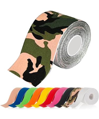 ATETEO Kinesiology Tape J-camo Green S: 5mX2.5cm