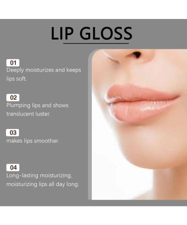  JASUBAI Moisturizing and volumizing lip serum and oil non-sticky clear lip gloss hydrating and nourishing for women's lips long-lasting glossy effect formulated - Buy Online on GoSupps.com