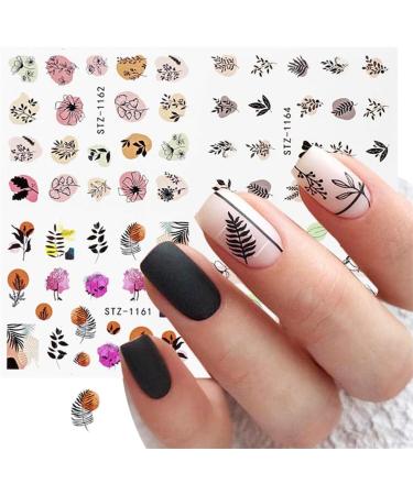 Dornail Abstract Floral Nail Stickers - Water Transfer Decals for Spring/Summer Nail Art - Buy Online on GoSupps.com