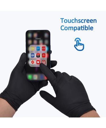 Schneider Black Nitrile Exam Gloves 4 mil Latex-Free - Pack of 100 | Medical, Cleaning, Food Prep | Powder-Free Disposable Gloves - Medium - Buy Online on GoSupps.com