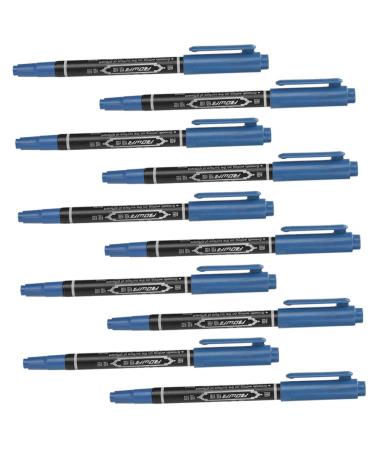 FOMIYES 10pcs Eyebrow Pen Portable Eyebrow Liner Beauty Pen Use a Pen Plastic Double Head 13.9x1.8cm Blue