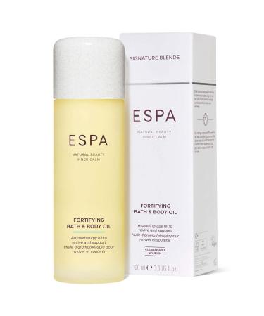 ESPA Fortifying Bath and Body Oil 100ml - Eucalyptus & Tea Tree Enriched with Magnesium & Ashwagandha | International Shipping Available - Buy Online on GoSupps.com