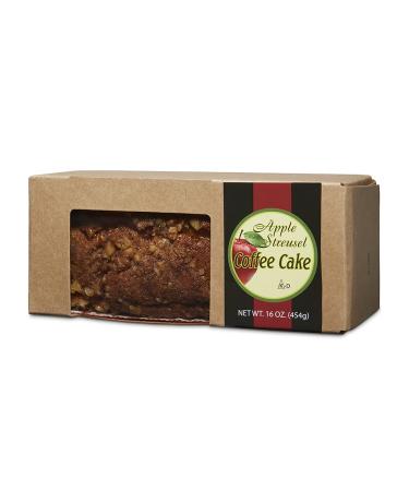 Beatrice Bakery Co. Apple Streusel Freshly Made Premium Gourmet Delicious Topped Cinnamon, Brown Sugar and Walnut, Baked Moist Flavorful Coffee Cake