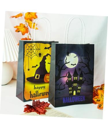 TOPBATHY 12pcs Halloween Paper Bag Trick or Treat Bag Cookie Decorating Gift Candy Pouch Cookie Ornament Packing Bag Halloween Bag Candy Bags Halloween Party Gift Bag Storage Bag Biscuit - Buy Online on GoSupps.com