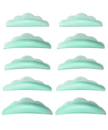 50Pcs Raise Eyelashes Rods Silicone Eyelash Pads Reusable Lash Lift Rods and Shields Eyelashes Rods for Raise Eyelashes Silicone Eyelash Perming Curler Pads for Eyelashes Makeup Tool S/M/M1/M2/L