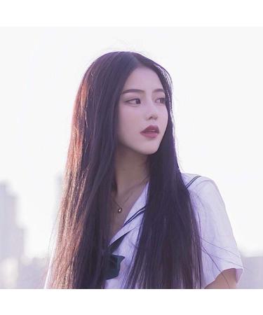 Shop Women's Long Straight Hair Bangs Wig - Natural Black & Light Brown | Explosion Models - Buy Online on GoSupps.com