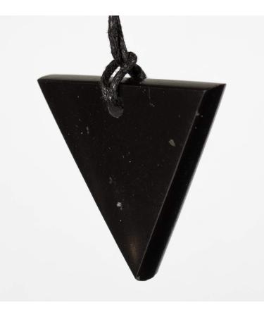 Shungite Pendant Healing Stone - Chakra & Energy Balancing Jewelry (Reversed Triangle) - International Shipping Available - Buy Online on GoSupps.com