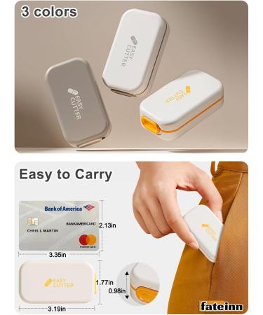 Small Pill Cutter Splitter for Tiny Pills | Safe & Easy Open Close | Professional White Orange - Buy Online on GoSupps.com