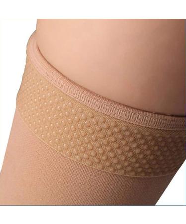 Compression Thigh High Socks 20-30 mmHg with Silicone Band - Nude, Large - Buy Online on GoSupps.com