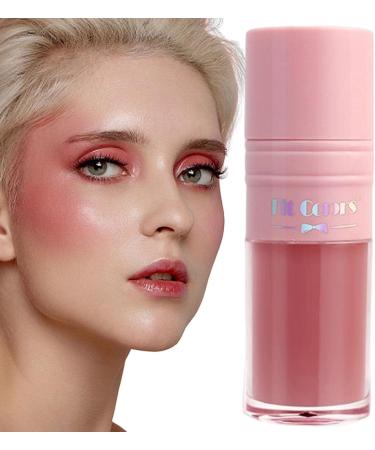 Liquid Cream Blush 8ml Cream Face Blush Stick Long-Lasting Natural-Looking Waterproof Dewy Finish Skin Tint Blush Makeup for Healthy Flush Aezon 02 - Buy Online on GoSupps.com