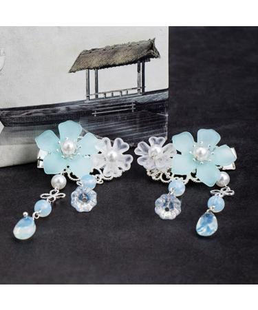 Lurrose Vintage Crystal Tassel Hair Clips - Chinese Ancient Style Alligator Clips for Women Girls - Buy Online on GoSupps.com