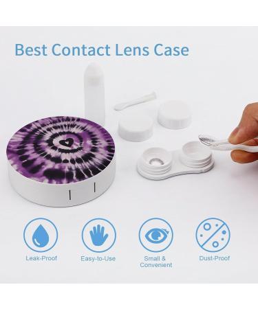 Buy Purple Tie Dye Contact Lens Case | Travel Lens Care Box - Durable & Stylish - Buy Online on GoSupps.com
