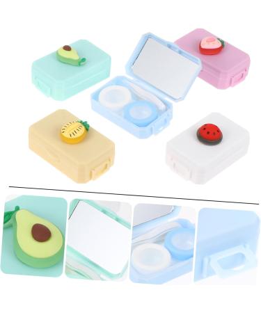 HOMSFOU 5 PCS Cute Travel Contact Lens Case with Tweezers - Perfect for International Shipping - Buy Online on GoSupps.com