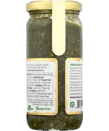 Seggiano Raw Basil Pesto Genovese 7 Oz - Pack of 6 - Buy Online on GoSupps.com