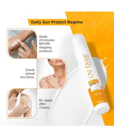Brinton UvDoux Sunscreen Lotion with SPF 30 in Oil Free Formula| Light Weight & Non Greasy Sunscreen|Protection against UVA/UVB Rays| For All Skin Types- 50 ML - Buy Online on GoSupps.com