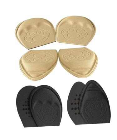 FOMIYES 4 Pairs Forefoot Half Size Pad Shoe Insoles Shoe Pads High Heels Shoe Inserts of Foot Cushions Breathable Forefoot Cushion Shoe Adhesive Pads Floor Mat Knitted Fabric