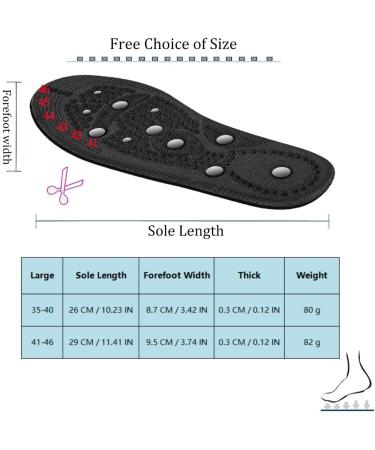 Magnetic Massage Insoles - Reflexology Acupressure for Improved Blood Circulation & Plantar Fasciitis Relief (Size 41-46) - International Shipping Available - Buy Online on GoSupps.com