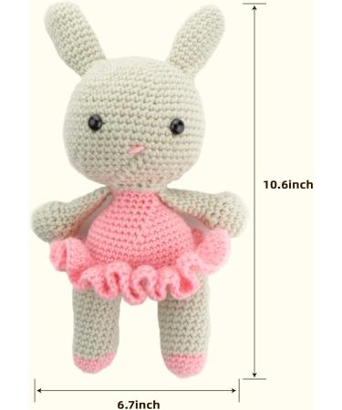 Vidabita Beginner Crochet Kit - Rabbit Amigurumi DIY Knitting Set for Adults - Includes Yarn, Hook, Needles and Fibre (10.6 in) - Buy Online on GoSupps.com
