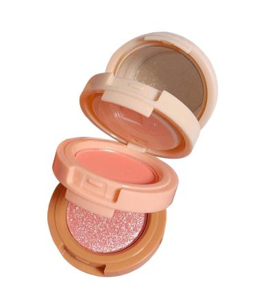 Blush Makeup Palette | 3 Colors Blusher Compact Powder Makeup Multi-Layer Facial Pressed Powder Cheek Matte Mineral Blush Blendable Long-Lasting All-Day 1# Moonlight Mermaid