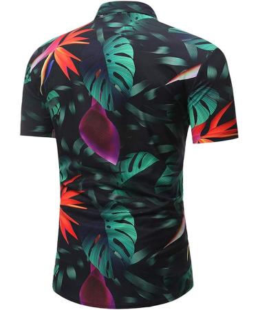 DuoWei Short Sleeve Men's Suit Jacket & Shorts Set | Printed Fashion Full Body Rain Suit for Work | Black 3X-Large - Buy Online on GoSupps.com