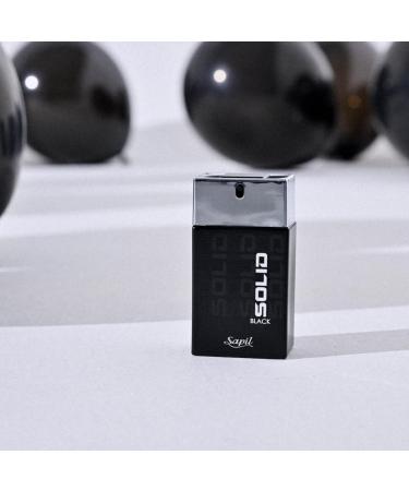 Sapil Solid Black Perfume for Men - Long-lasting Dubai Cologne Arabic Woody Floral EDT Spray 3.4 Oz (100 ml) - Enticing Dubai Perfume for Men Affordable Luxury Fragrance - Buy Online on GoSupps.com