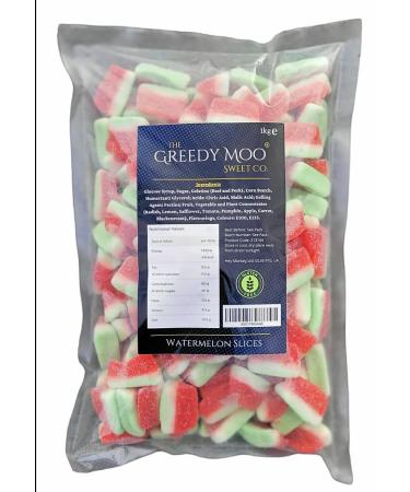 1kg Fizzy Watermelon Slices | Sour Sweets | Sweet Treat Pick and Mix. Perfect for sharing. Bulk Bag 1 Kilo