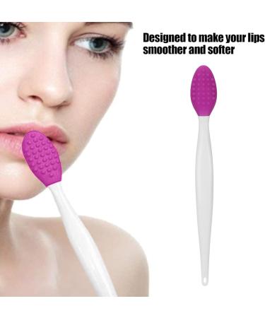 Silicone Nose & Lip Cleansing Brush | Double Sided Exfoliating Tool for Blackhead Removal & Lip Scrubs - Purple - Buy Online on GoSupps.com