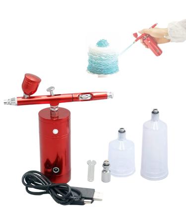 Airbrush Kit Portable Auto Art Paint Air Brush Spray Gun with USB Data Cable for Makeup Cookies Cake Art Nail Tattoo Face Shoes Model Painting