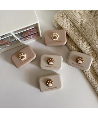 Fashion Contact Lens Travel Kit | Cute Portable Dustproof Mini Storage Box | Khaki12 | One Size | Ideal for International Shipping - Buy Online on GoSupps.com
