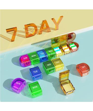 Weekly Pill Organizer - Portable 7 Day BPA-Free Pill Box for Vitamins Supplements & Medications | Upgraded Open Design - Buy Online on GoSupps.com