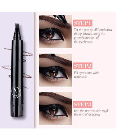 Shop Magic Eyebrow Pencil - Waterproof Microblading Kit | Precise Dark Brown Contouring Pen & Brush for Flawless Brows - Buy Online on GoSupps.com