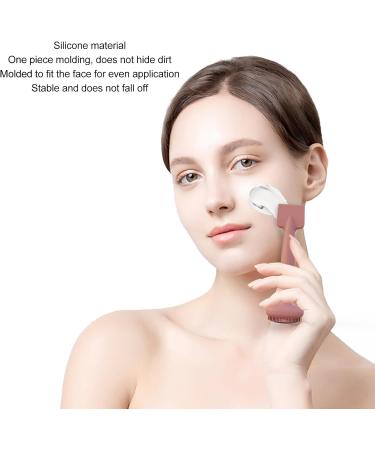 Silicone Facial Mask Brush Ergonomic Handle Dual Head Fine Brush and Flat Brush for Deep Cleansing Easy to Wash Beauty Salon Home - Buy Online on GoSupps.com