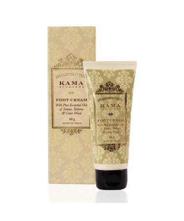 Kama Ayurveda Foot Cream - 60g with Lemon Verbena & Cedarwood Essential Oils | Best for Healing & Moisturizing Feet - Buy Online on GoSupps.com