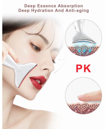 VOFEL Facial Neck Massager - Electric Face Neck Lifting Massager with Heat & Massage Modes for Wrinkles - White - Buy Online on GoSupps.com