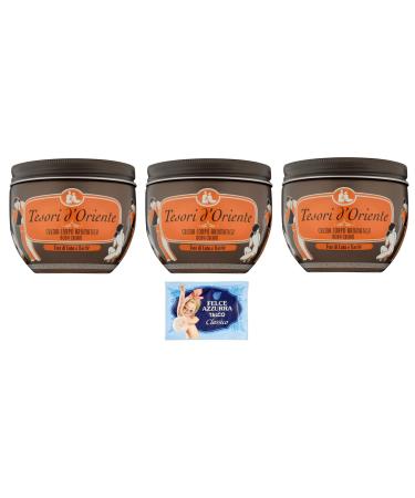 Tesori d'Oriente Crema Corpo Fior di Loto e Shea Body Cream with Lotus Flower and Shea 300 ml + 1 x Felce Azzurra Talc Bag 100 g