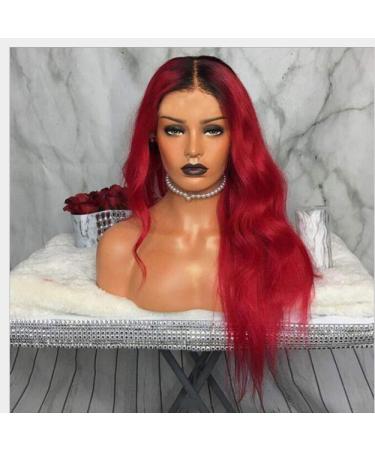 BGHJUE Short Ombre Red Curly Synthetic Wig for Women | Realistic Temperature Fiber Hair - Buy Online on GoSupps.com