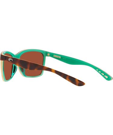 Costa Del Mar Women's Anaa Sunglasses Retro Tortoise/Cream/Green Mirrored Polarized-580p - Buy Online on GoSupps.com