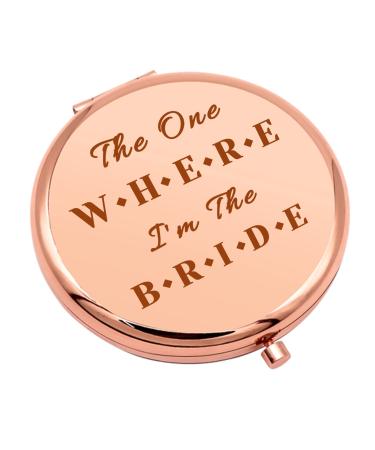 Bride Gifts Engagement Gifts for Her Bride to Be Gifts Ideas Compact Mirror for Women Bridal Shower Gifts for Bride Bachelorette Party Gifts Wedding Gift Folding Makeup Mirror