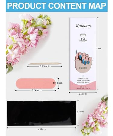Kalolary Gel Nail Polish Strips Nail Gel Art Sticker Waterproof Full Nail Wraps Decal Sets with Nail File and Stick for Women Girls Nail Art Decor (UV/LED Lamp Required) (Shiny Blue) - Buy Online on GoSupps.com
