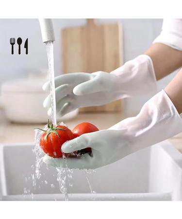KKRAUS Non-Slip Reusable Cleaning Gloves 3 Pairs Rubber Gloves Kitchen Dishwashing Gloves for Laundry Working Gardening Washing Up Gloves (Color : Pink Size : Medium) Medium Pink - Buy Online on GoSupps.com