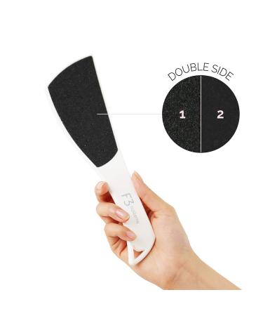 F3 Systems S-Line Emery Foot File | Double-Sided Pedicure Tool for Cracked Heels | Ergonomic Design, 1 Count - Buy Online on GoSupps.com