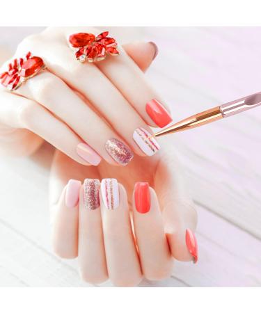 Unaone 6 Pack Nail Art Brushes Set - Rose Gold Nail Art Liner Painting Brushes for Salon & DIY Manicure - Buy Online on GoSupps.com