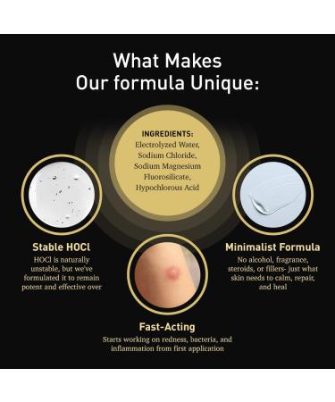 Hypochlorous Acid HOCl Gel Serum for Itchy Irritated Skin from Outdoor Exposure | Cooling Relief | Non-Sting Fragrance-Free | Gentle for Kids & Sensitive | Lightweight Formula for Daily Use | 2oz - Buy Online on GoSupps.com