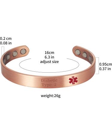 Enermagix Magnetic Copper Bracelets for Men & Women - 99.9% Solid Copper Cuffs with Powerful 3544 Gauss Magnets - Buy Online on GoSupps.com