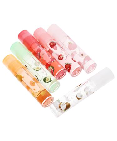 UKCOCO 6 Pi ces Set De Soin Des L vres Transparent Hydratant Saveur Fruit e Pomade Nourrissante Protectrice Gloss L vres Naturel Pour Maquillage Doux Et Soin Quotidien
