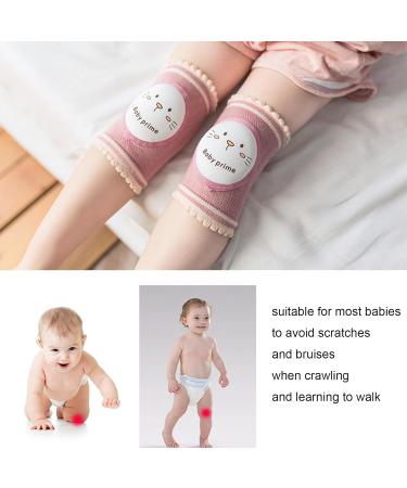 Kids Pink Cat Pattern Knee Pads - Safety Walking and Crawling Protection for Toddlers - Buy Online on GoSupps.com